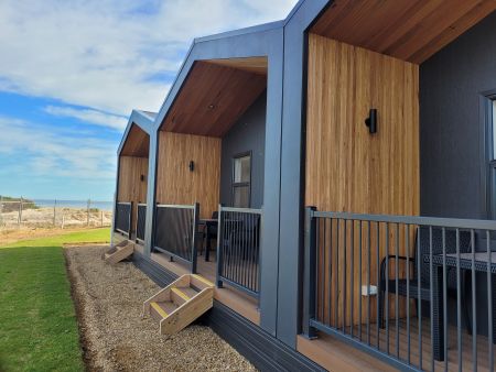 Beachcomber Executive Cabins, three beautiful cabins in a row