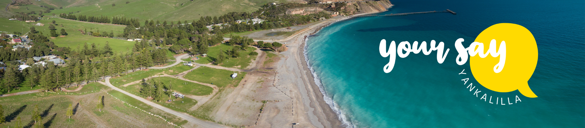 A photo of a beach and camping ground